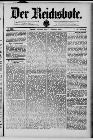 Der Reichsbote on Nov 27, 1895