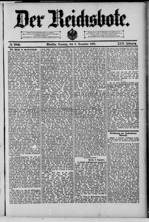 Der Reichsbote on Dec 8, 1895