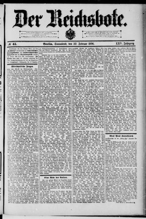 Der Reichsbote on Feb 22, 1896