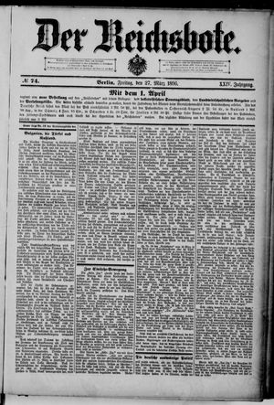 Der Reichsbote on Mar 27, 1896