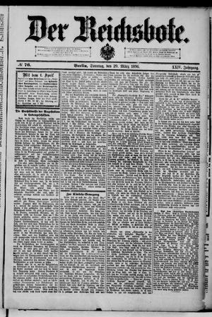 Der Reichsbote on Mar 29, 1896
