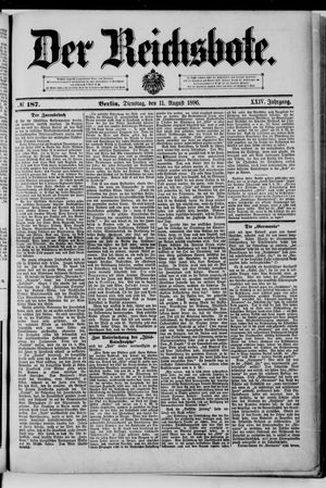 Der Reichsbote on Aug 11, 1896
