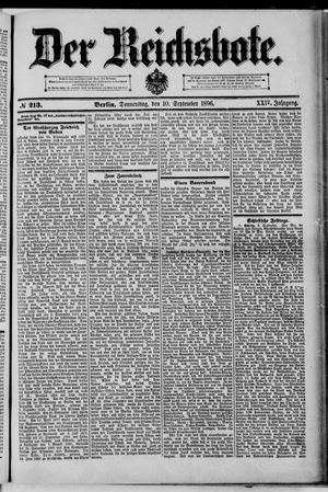 Der Reichsbote vom 10.09.1896