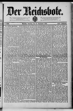 Der Reichsbote vom 13.09.1896
