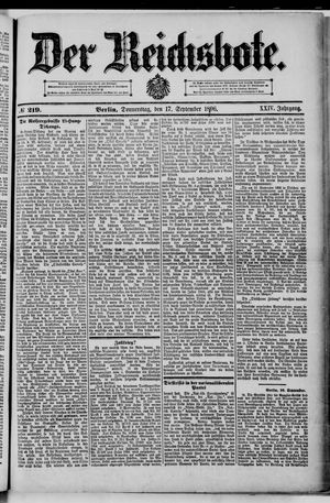 Der Reichsbote on Sep 17, 1896