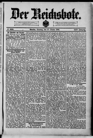 Der Reichsbote on Oct 27, 1896