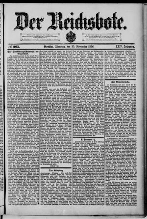 Der Reichsbote vom 10.11.1896