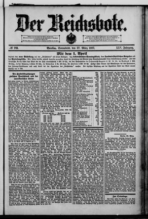 Der Reichsbote on Mar 27, 1897