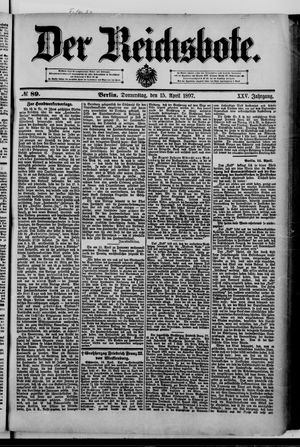 Der Reichsbote on Apr 15, 1897