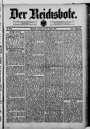 Der Reichsbote on Apr 23, 1897