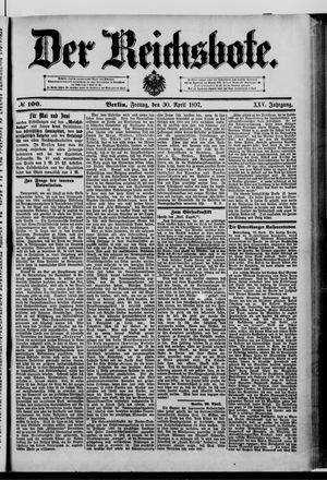 Der Reichsbote on Apr 30, 1897