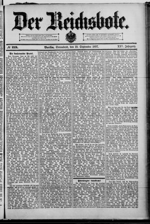 Der Reichsbote vom 18.09.1897