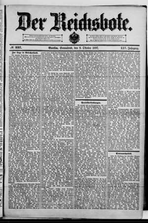 Der Reichsbote on Oct 9, 1897
