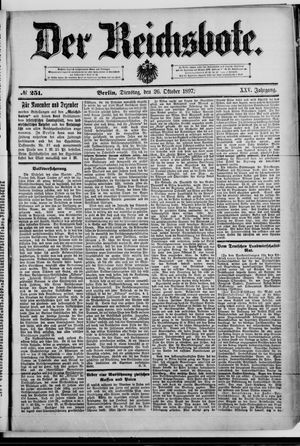 Der Reichsbote vom 26.10.1897