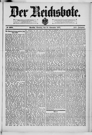 Der Reichsbote on Nov 14, 1897