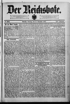 Der Reichsbote on Nov 21, 1897