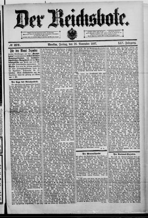 Der Reichsbote vom 26.11.1897