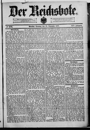 Der Reichsbote vom 28.11.1897