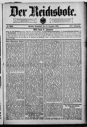 Der Reichsbote on Dec 18, 1897