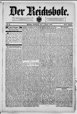 Der Reichsbote on Jan 1, 1898