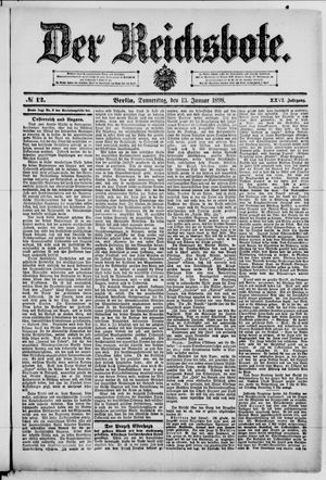 Der Reichsbote on Jan 13, 1898