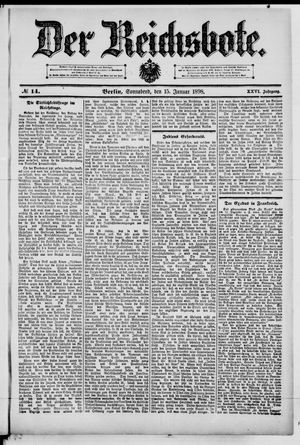 Der Reichsbote vom 15.01.1898