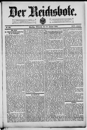 Der Reichsbote on Jan 19, 1898