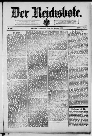 Der Reichsbote on Jan 20, 1898