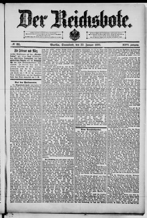 Der Reichsbote on Jan 22, 1898