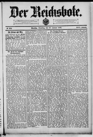 Der Reichsbote on Jan 25, 1898