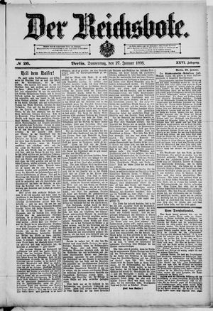 Der Reichsbote on Jan 27, 1898