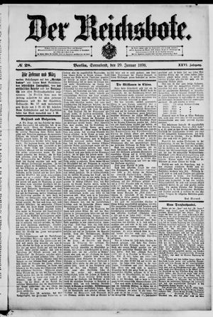 Der Reichsbote vom 29.01.1898