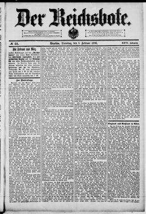 Der Reichsbote on Feb 1, 1898