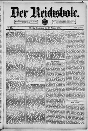 Der Reichsbote vom 10.02.1898