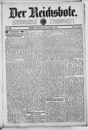 Der Reichsbote on Feb 13, 1898