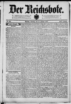 Der Reichsbote on Feb 13, 1898