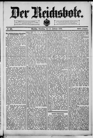 Der Reichsbote vom 15.02.1898