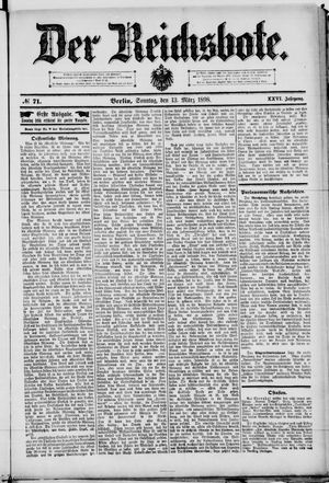 Der Reichsbote on Mar 13, 1898