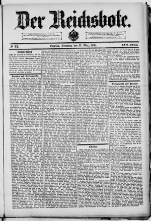 Der Reichsbote on Mar 15, 1898