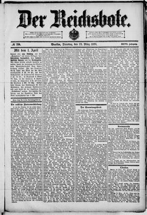 Der Reichsbote on Mar 22, 1898