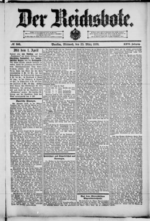 Der Reichsbote vom 23.03.1898