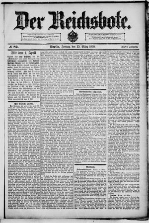 Der Reichsbote on Mar 25, 1898