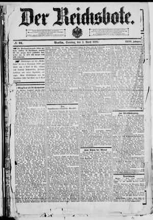 Der Reichsbote on Apr 3, 1898
