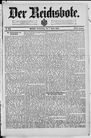 Der Reichsbote on Apr 7, 1898
