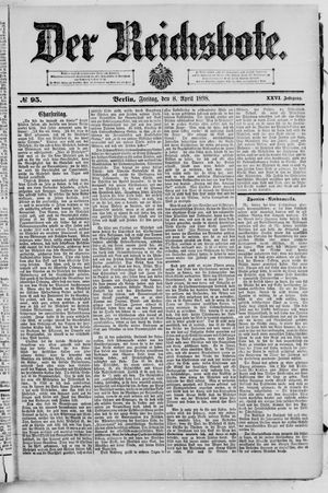 Der Reichsbote on Apr 8, 1898