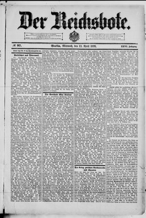 Der Reichsbote vom 13.04.1898