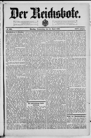 Der Reichsbote on Apr 14, 1898