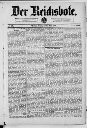 Der Reichsbote vom 15.04.1898