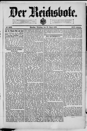 Der Reichsbote on Apr 19, 1898
