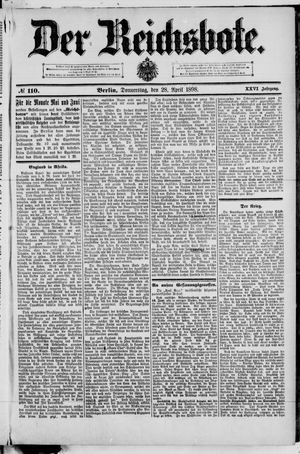 Der Reichsbote on Apr 28, 1898